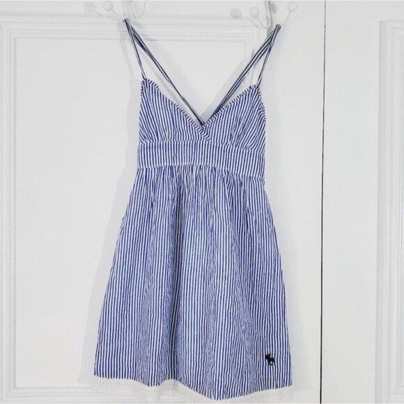 Vintage Abercrombie Kids- Pinstripe Criss Cross Smock Top/Dress - Picture 13 of 13